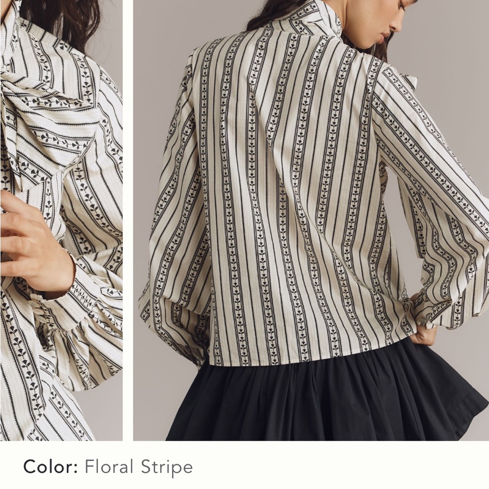 Tracy Reese Black and White Geometric Blouse - Picture 3 of 6